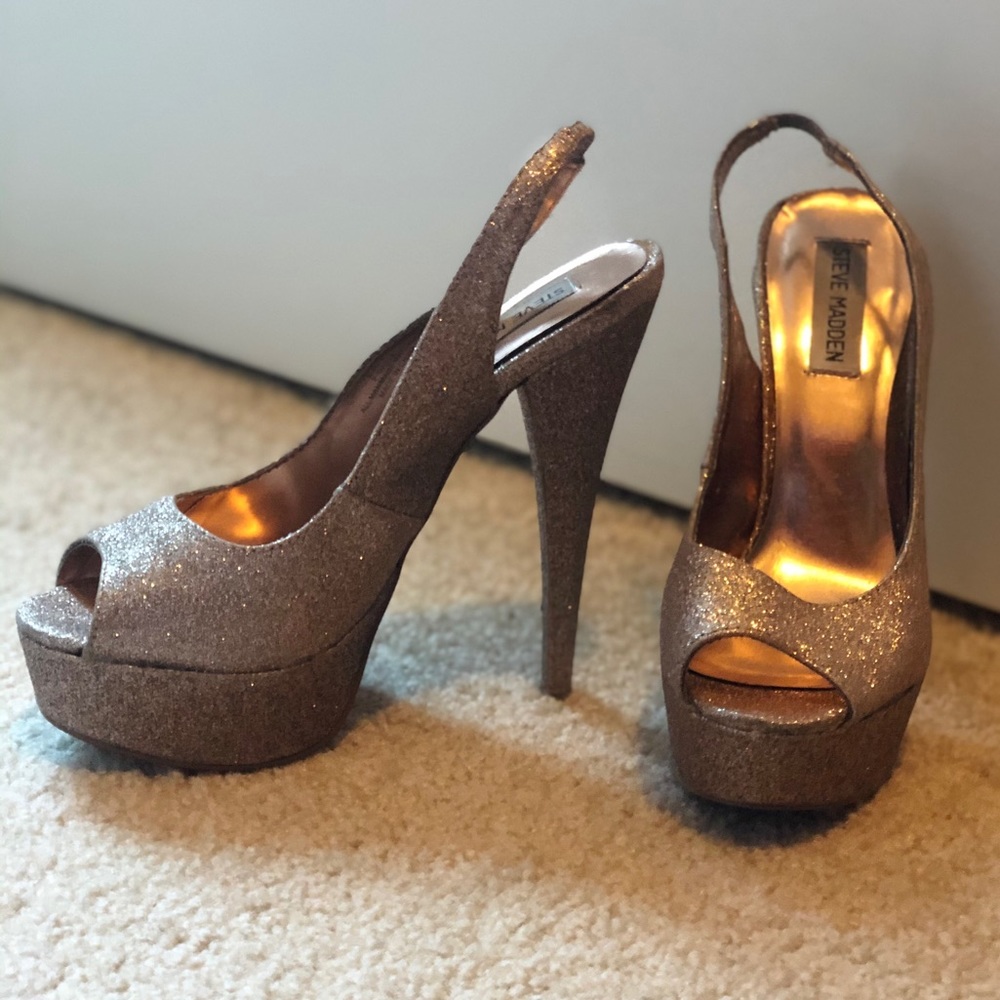 Steve Madden P-Gayle Glitter platform heels